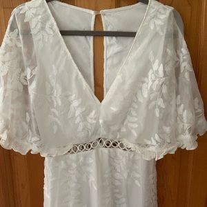 White frill dress